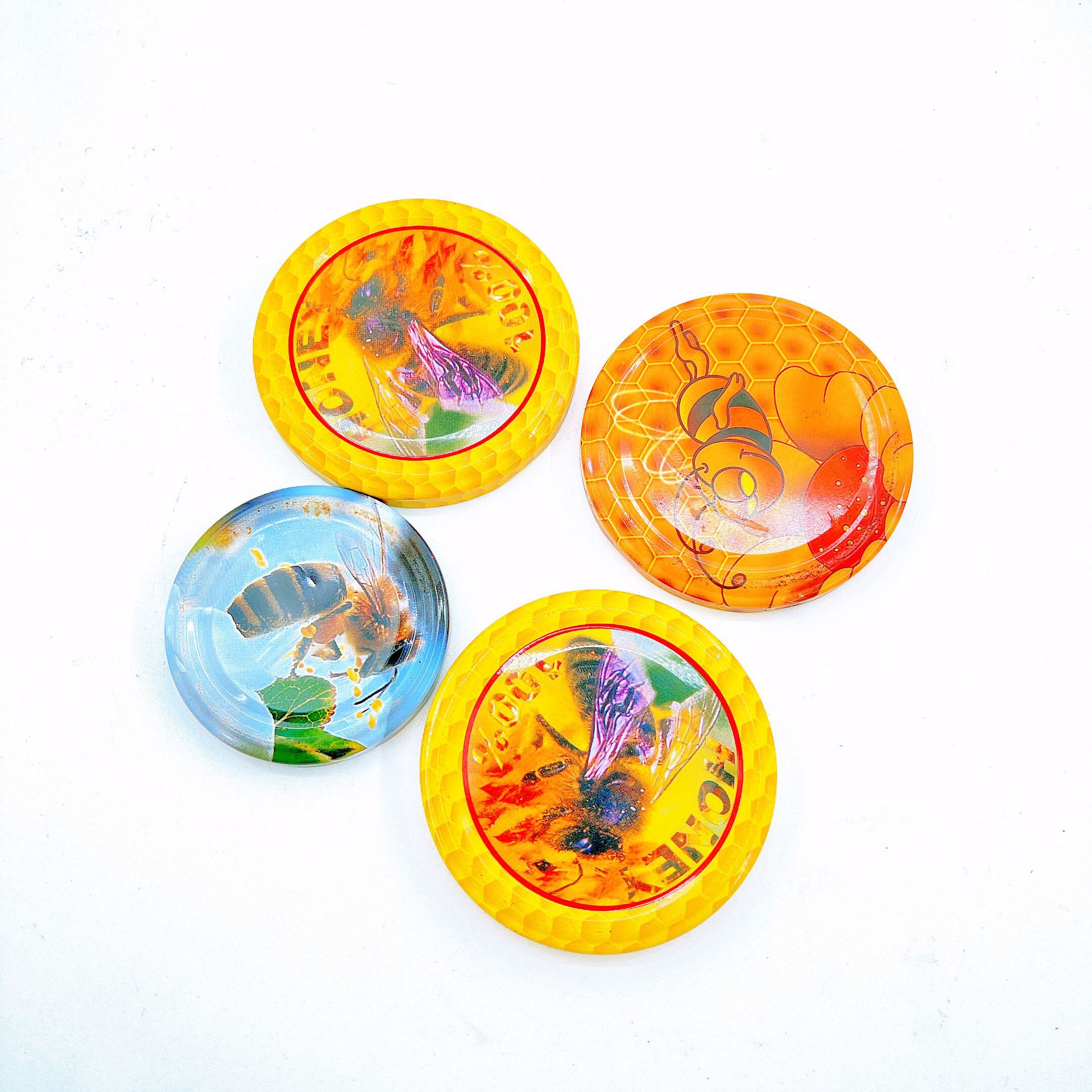 养蜂工具 彩色蜂蜜瓶盖 图案多样 尺寸多种 蜜蜂用具批发出口