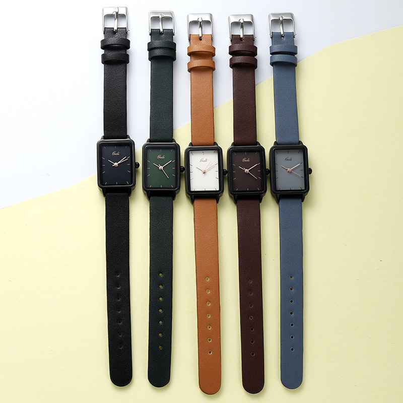 歌迪gedi韓国版シンプル学生時計洗練された小型方形石英腕時計女性の小衆腕時計卸売り