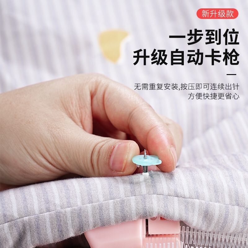 布団固定器ハンモック銃ゴム針銃ソフトゴム針クリップなしステルス無傷シーツ布団カバー固定縫合銃|undefined