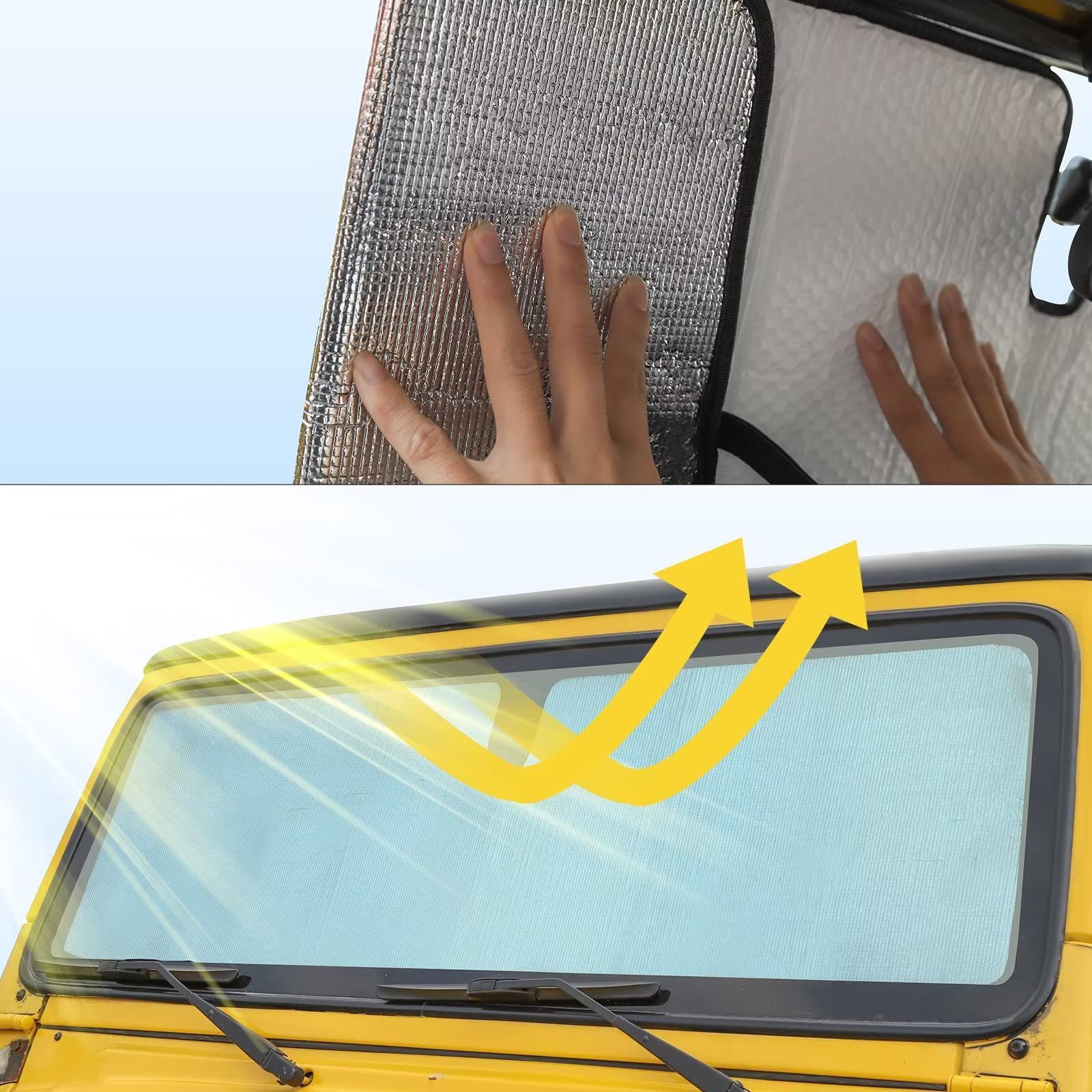 Cross-Border High-Quality Windshield Summer Sun Protection Snap-In Insulated Sunshade Wrangler Car Sunshade Front Shield ​