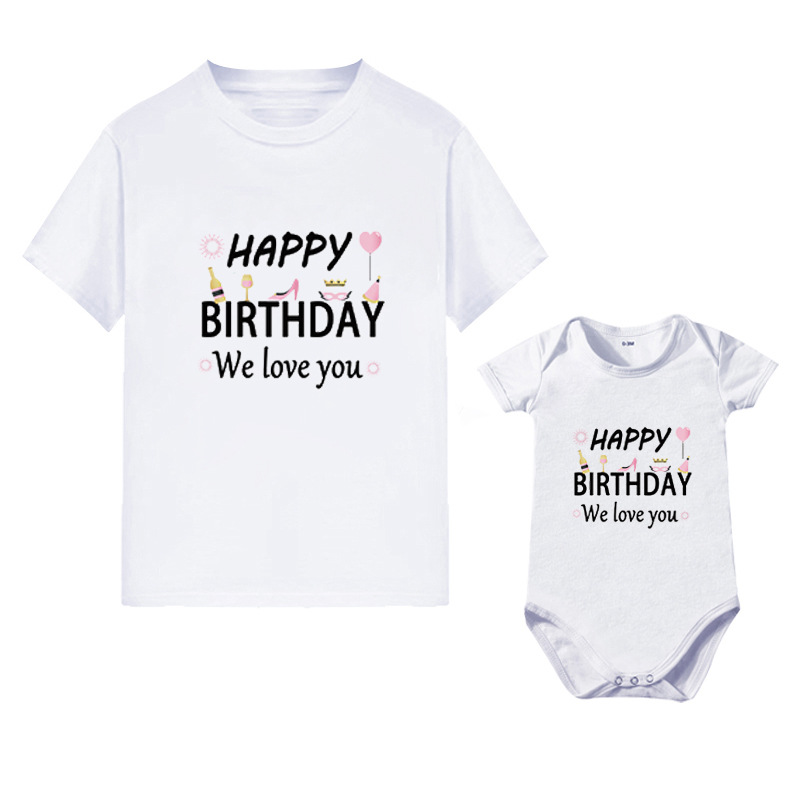 화이트 핑크 생일 축하해요 우리는 당신을 사랑해요