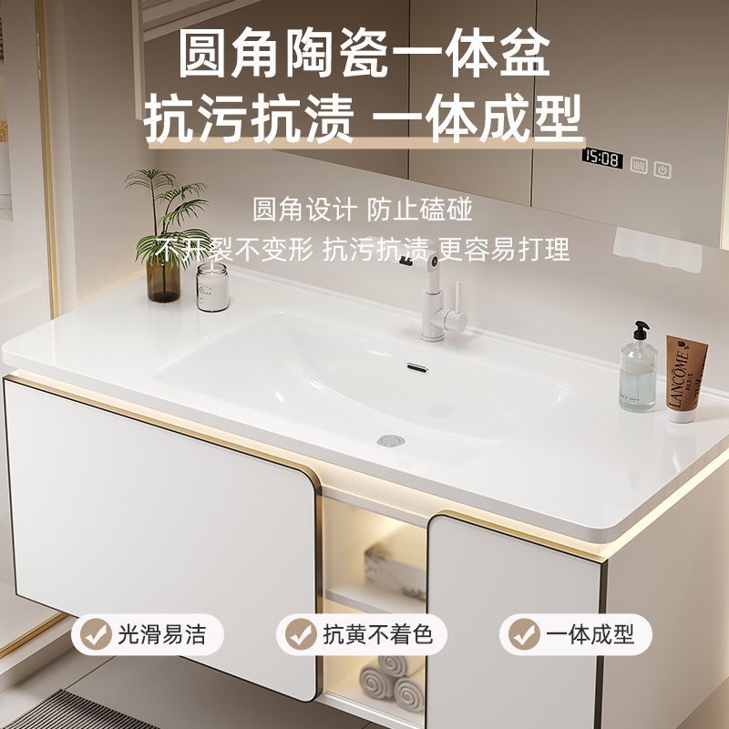 25 años de luz de la luna blanca nueva bañera de cerámica gabinete de baño combinado lavabo de cerámica lavabo gabinete de baño