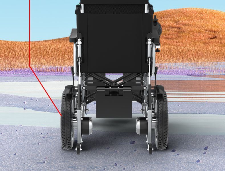 Intelligent, fully automatic electric wheelchair for the elderly, a foldable, lightweight four-wheel mobility aid for seniors and disabled individuals