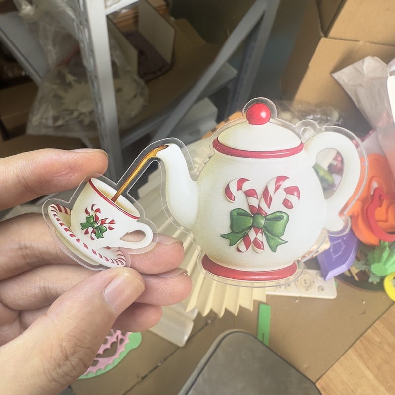 Christmas Teapot Ornament跨境茶壶圣诞节装饰品圣诞树装饰挂饰|undefined