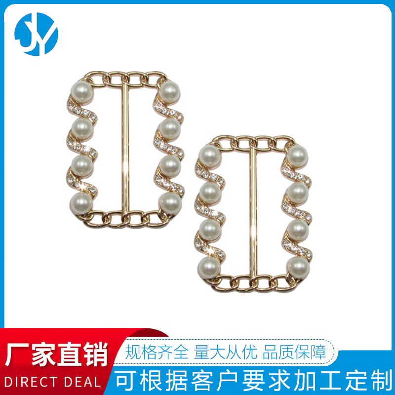 (2개) 코너 매듭 버클 한국 스타일 여자 여름 티셔츠 헴 코너 고정 장식 버클 올 매치 코너 버클 허리 버클