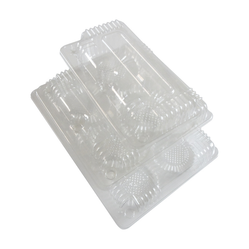 Caja de tarta de huevo 2/4/6 tartas de huevo embalaje de plástico transparente dos cuatro seis caja de embalaje desechable con hebilla punto Oeste