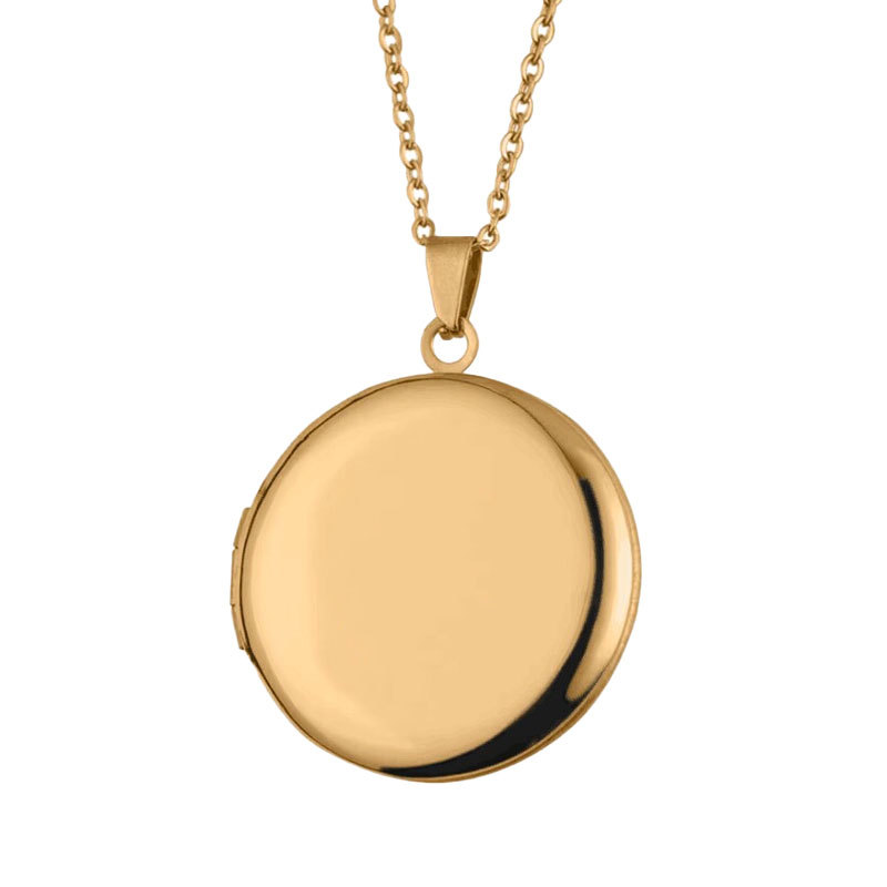 Women's Gender Simple Style Circle 201 Stainless Steel Iron Wholesale Pendant Necklace