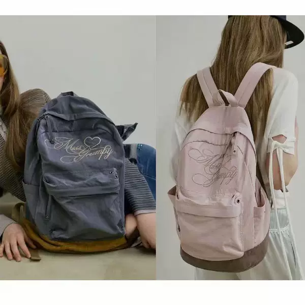SCULPT00 Korean designer brand 26 spring new letter heart color-blocking backpack women's bag