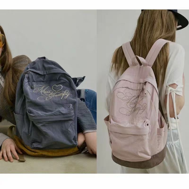 SCULPT00 Korean designer brand 26 spring new letter heart color-blocking backpack women's bag