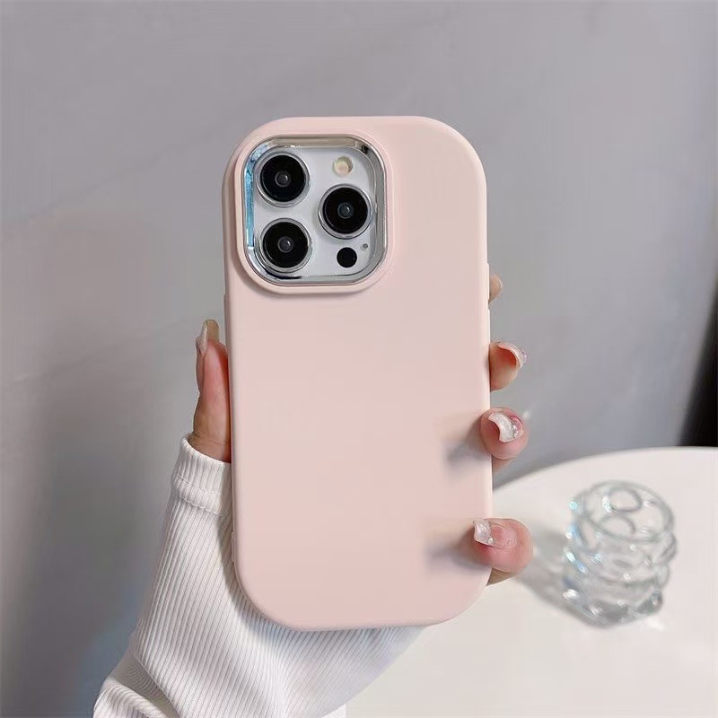 Chica gorda de color puro para Apple 16pro funda para teléfono móvil nuevo 15promax galvanoplastia 14/13/12 anti-caída 11x