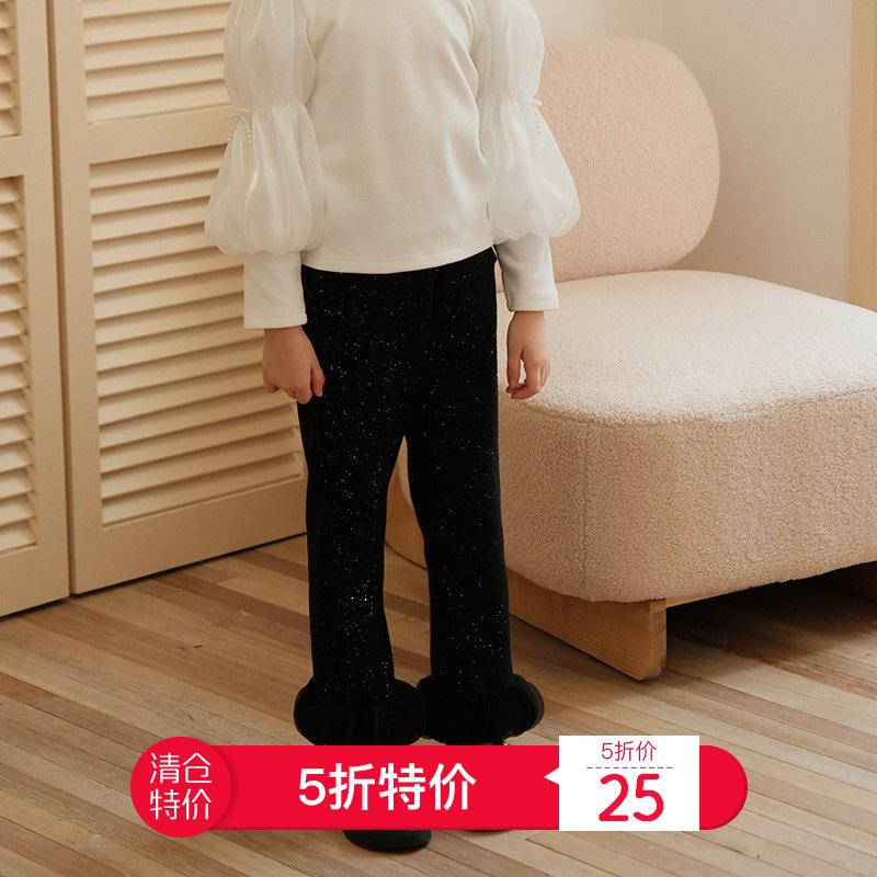 【特价清仓不退换】加绒裙裤子韩版女童打底裤加厚保暖