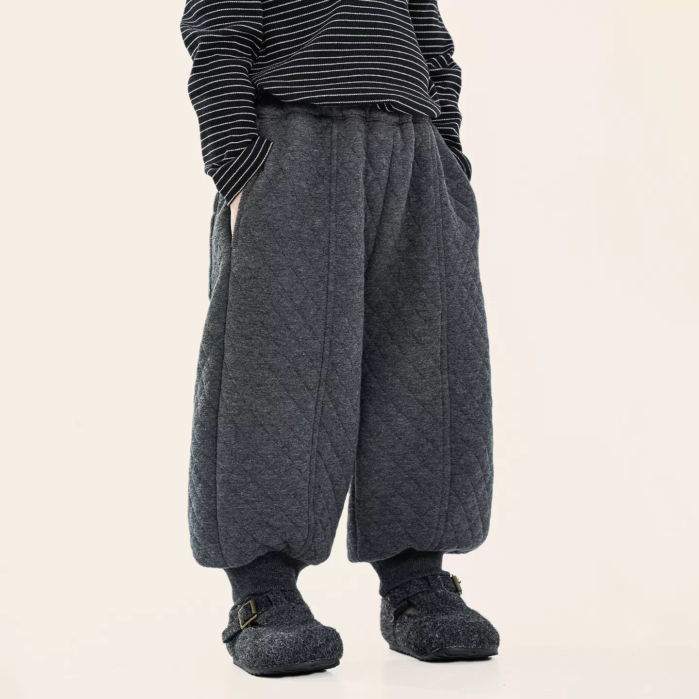 畅果童装男童裤子加绒冬装新款儿童双层加厚束脚裤中小童保暖长裤