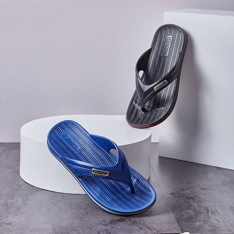 Летние повседневные мужские модные сандалии в форме одного предмета, нескользящая Повседневная Верхняя одежда с пластиковым зажимом, сандалии из ПВХ