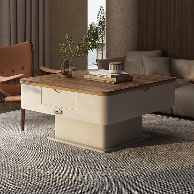 Mesa de centro elevadora eléctrica Mesa de mahjong Máquina de cuatro bocas silenciosa doméstica totalmente automática Mesa de comedor Máquina de mahjong inteligente multifuncional