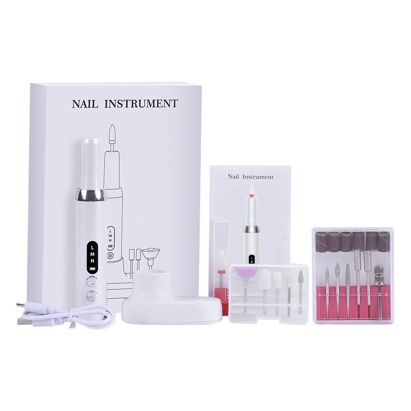Cross-border new nail grinding machine portable electric nail grinder nail tools suit display rechargeable nail machine