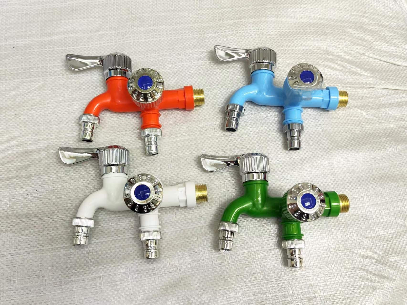 Cross-border wholesale multi-functional one-in-two-out mop pool washing machine quick-open faucet plastic washing machine faucet