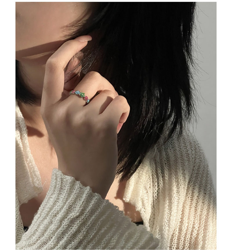 Sunburst Colourful Glazed Flower Bracelet Adjustable Jewellery_voghion.com