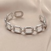 Stone inlay stainless steel, sophisticated bracelet, European style, wholesale, simple and elegant design