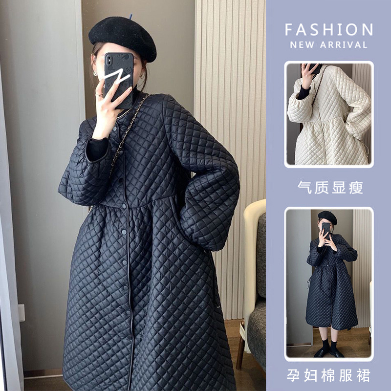图片已处理 孕妇装冬装新款棉服外套宽松遮肚子棉袄