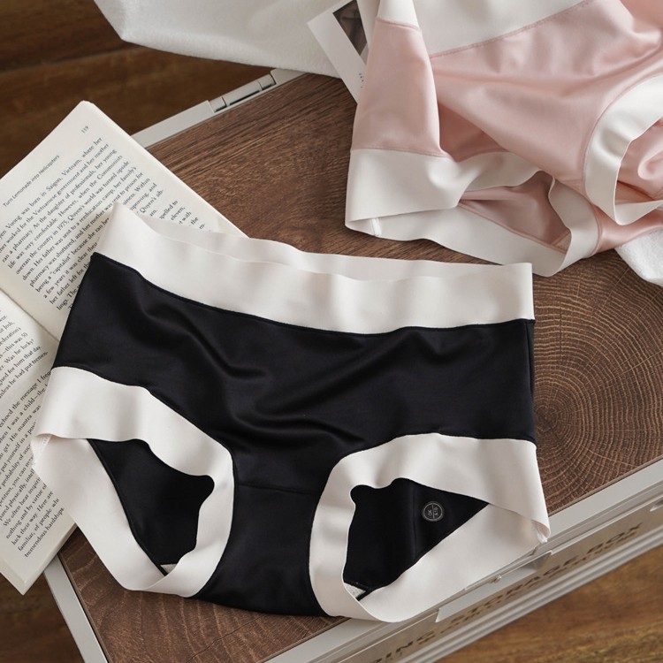 Ropa interior delgada de verano cintura alta de las mujeres levantamiento de cadera vientre contracción entrepierna sin costuras simple agradable para la piel cómoda ropa interior de mujer transpirable