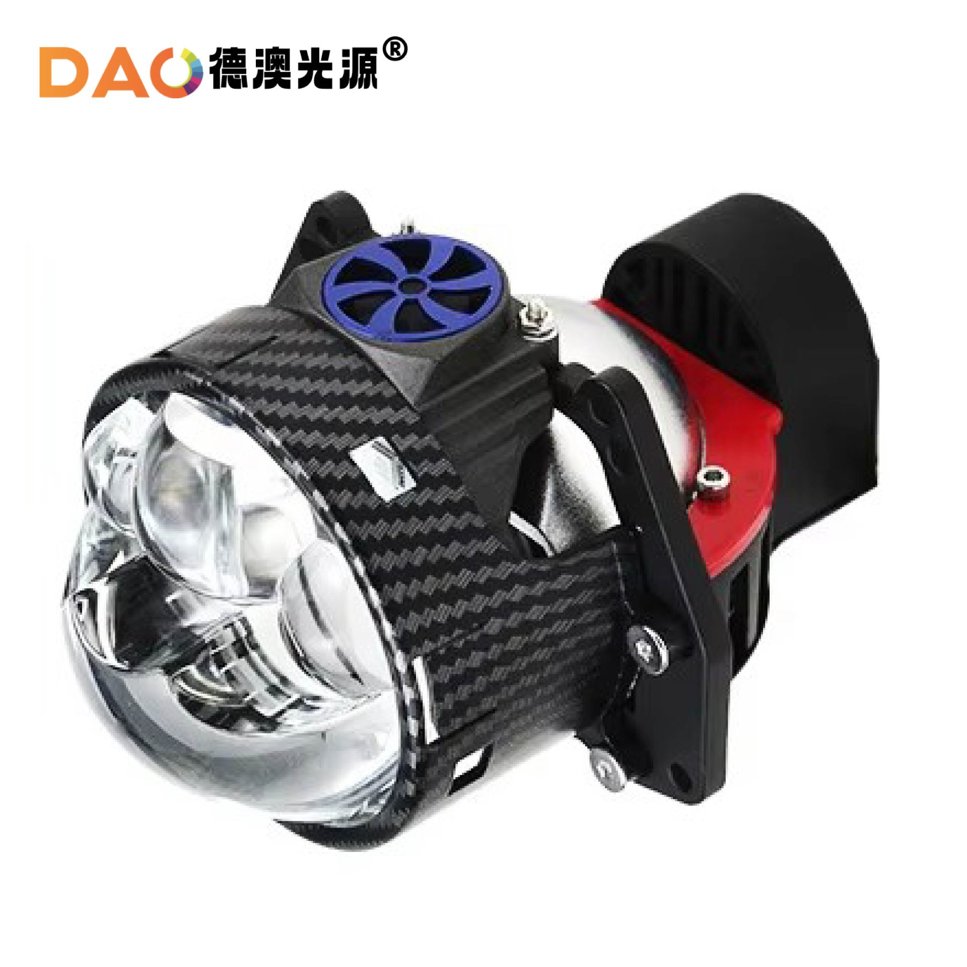 Ventas calientes de automóviles led faro W80 tres lentes directas foco lentes de faro cercano y lejano conversión universal