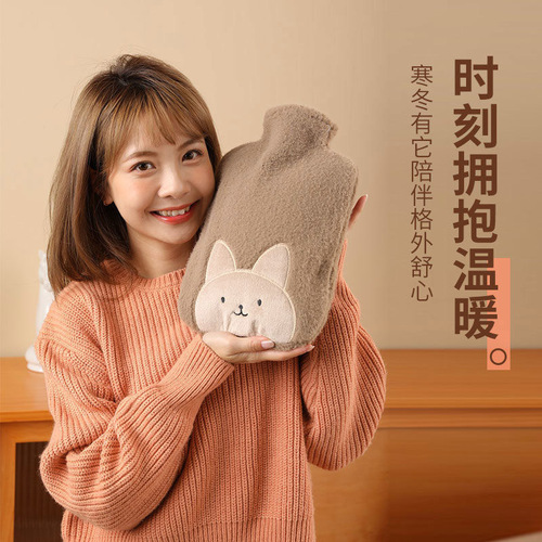 Water filling hot water bag cute mini large size hand warmer hot compress hot water bag for stomach small size filling portable for students