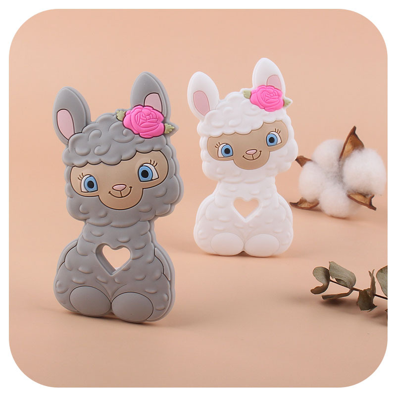 Amazon nuevo bebé de dibujos animados animal ovejas molares mordedor bebé juguetes creativos maternal y niño suministros fabricante