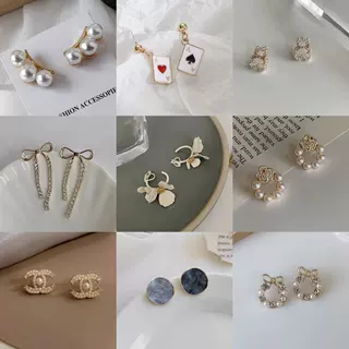 青岛韩国饰品个性简约S925银针耳钉耳环网红气质唯美花朵几何耳饰