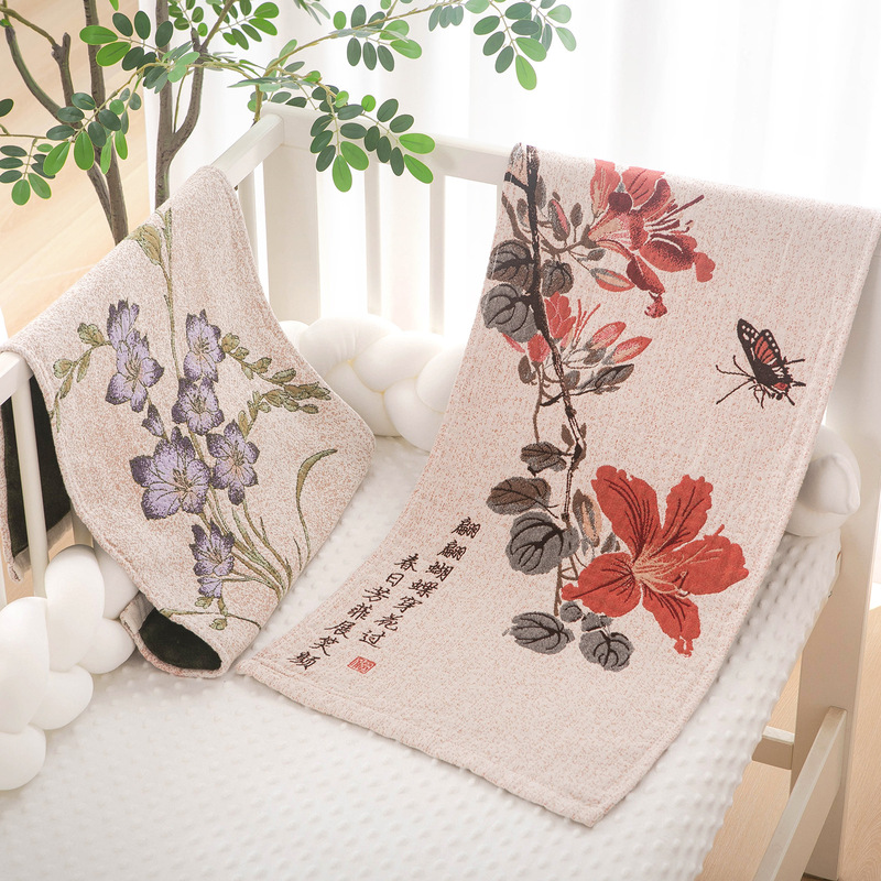 Gauze Large Towel Pure Cotton Cartoon Soft Absorbent Cotton Household Face Wash Class a Large Face Towel Bath Towel