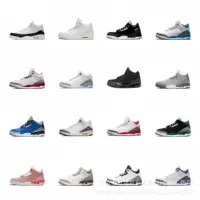 Putian Shoes AJ3 Fujiwара Hio North Klannicks Сине-белые цементные баскетбольные кроссовки Джо 3 мужские и женские кроссовки