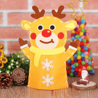 儿童布艺动物手偶幼儿园不织布手工制作DIY材料包创意卡通粘贴画