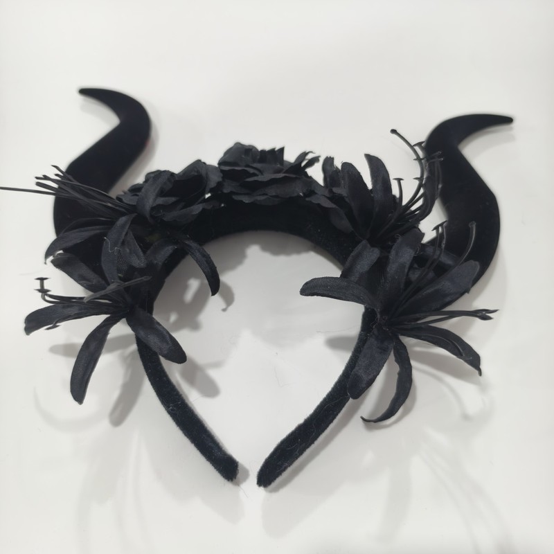 ハロウィン レディース ドレスアップ ヘッドバンド マレフィセント フェスティバル 魔女 ヘッドバンド ホーン ヘッドバンド ヘアアクセサリー 工場直販|undefined