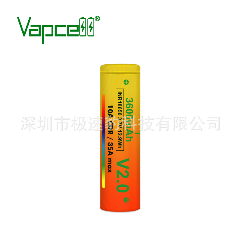 VAPCELL IMR18650 3600mah 35A放电高容量动力 尖头保护板电池