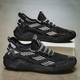 2025 New Men's Shoes Summer Breathable Mesh Shoes Men's Work Shoes Running Soft Sole Casual Black sneaker