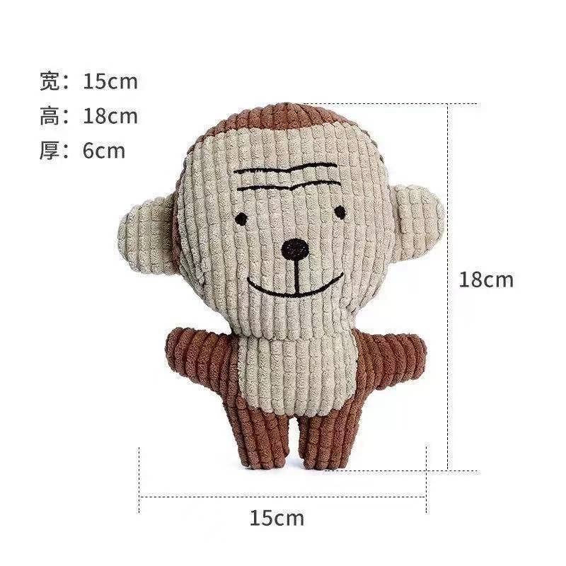 Nuevo juguete de peluche para perros sonido molar resistente a la mordida perros pequeños, medianos y grandes simulando animales juguetes para mascotas