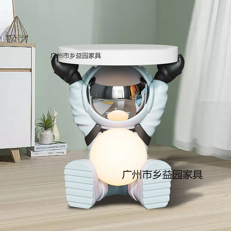 多功能夜灯网红宇航员卡通儿童房床头柜卧室太空创意床头柜卡通|undefined