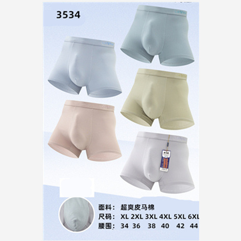 Liedun Men's 50 Piman Printed Medium Color Underwear Boxers