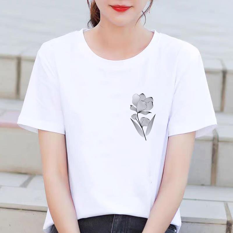 작은 그림 흰색 티셔츠 NX-4A