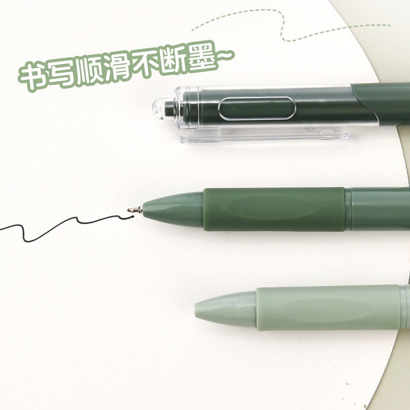 Bolígrafo de gel retráctil con punta ST, de tinta negra, de secado rápido y alta calidad, para uso en exámenes, artículo de papelería elegante, específico para exámenes.