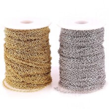 diy饰品配件项链条压花O字链不锈钢饰品十字链压花链条