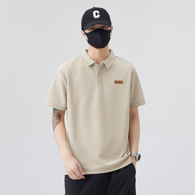 Рубашка ПОЛО с короткими рукавами, мужская летняя новая стильная дышащая и удобная футболка с половиной рукавов, молодежная мода, универсальные топы, мужская одежда