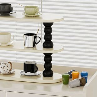 Medieval Style Multi-Layer Storage Rack Display Rack Household Wooden Desktop Cup Holder Cosmetics Perfume Storage Rack