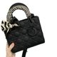 Cross-border Daffy Bag Women's 2024 Autumn and Winter New High-end Genuine Leather Rhombic Bag Stylist Hand Shoulder Crossbody Bag