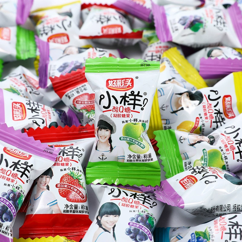 Небольшой образец кислоты Q сахар оптом фруктовые ароматизированные Жевательные Конфеты Свадебный банкет конфеты досуг закуски маленькие сумки конфеты производители оптом