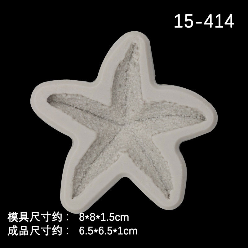 Simulación estrella de mar silicona molde aromaterapia vela yeso hecho a mano jabón fondant chocolate decoración Accesorios