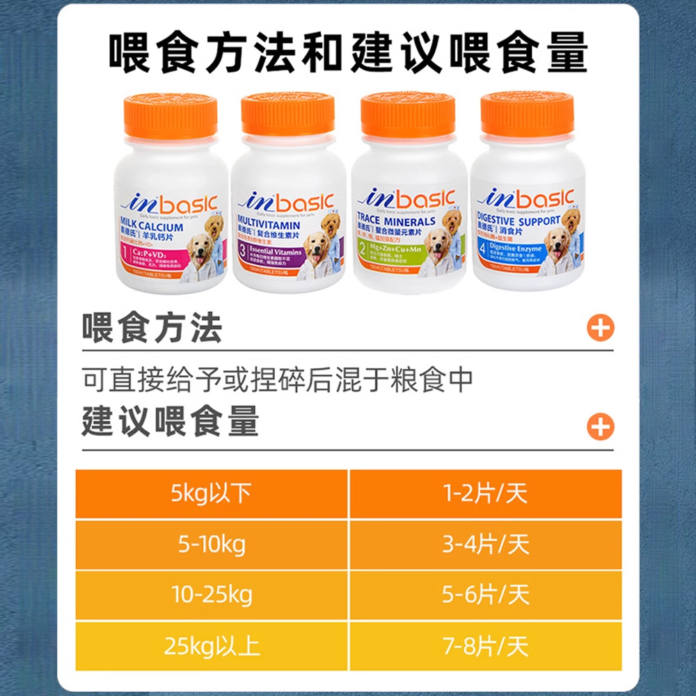Tabletas de calcio de leche de cabra para perros, cachorros, huesos, suplementos de calcio, desarrollo óseo, tabletas de vitamina para perros mayores, nutrición probiótica