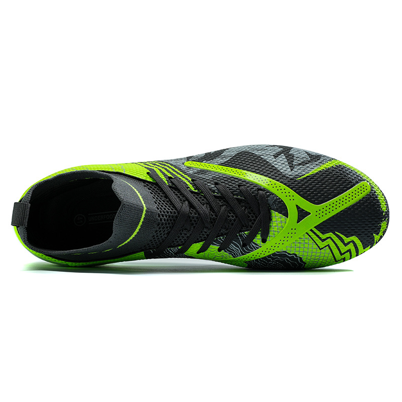 ShoeGlobe Cross-Border New Men And Women Students Long High-Top Broken Spikes Grass Training Football Shoes For Teenagers In Stock_voghion.com