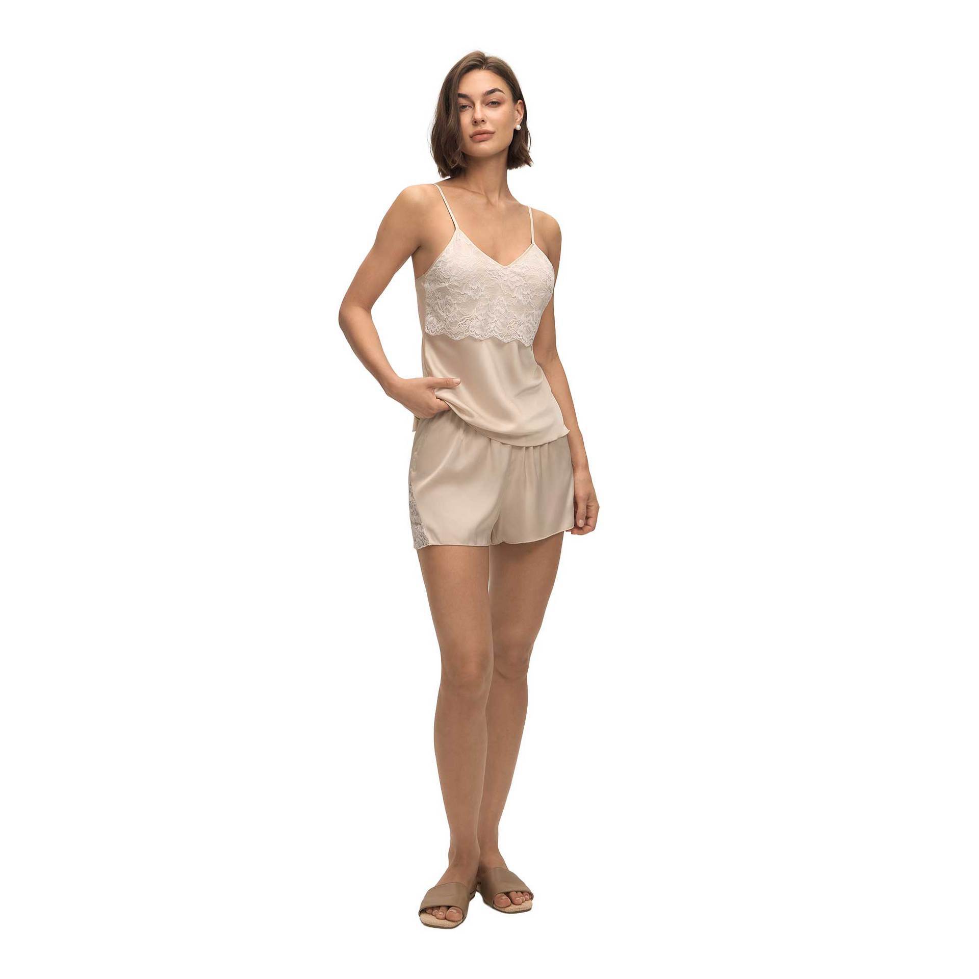 Nuevo Amazon Europa y Estados Unidos nuevos pantalones cortos de cordón de encaje transfronterizos DT3929 ropa casera para mujeres