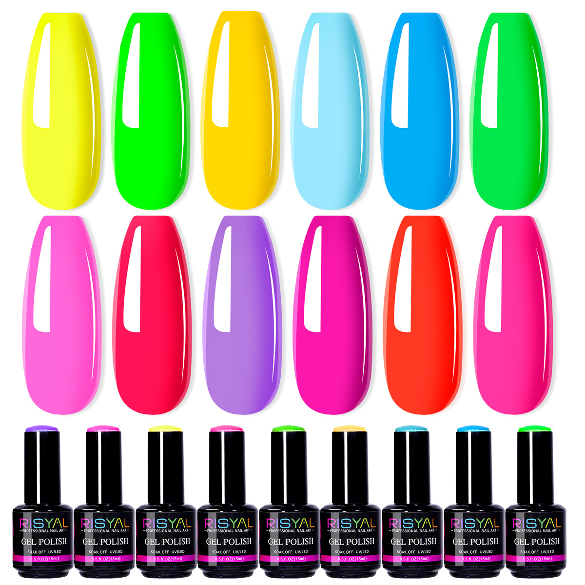 Nuevo pegamento de esmalte de uñas fluorescente 15ml Color Gel Polish pegamento de uñas especial transfronterizo