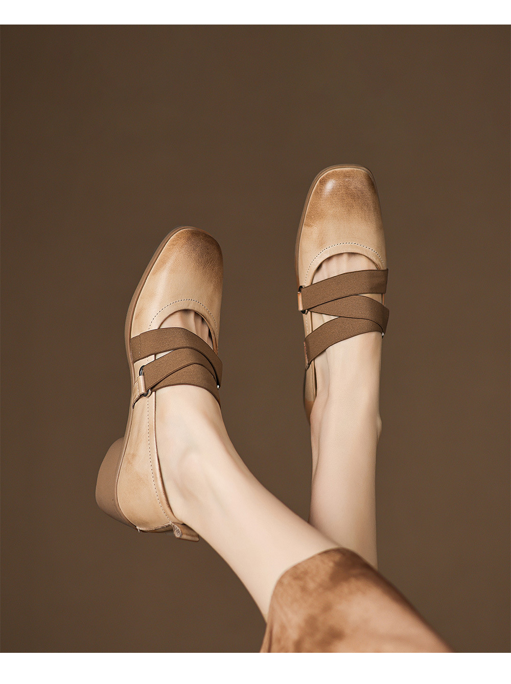 Giày Mary Jane nữ quai ngang gót xuồng 4 cm, phong cách ballet retro — đen chi tiết 9